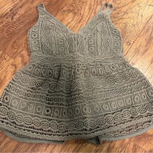 Abercrombie & Fitch Lace Camisole in Olive